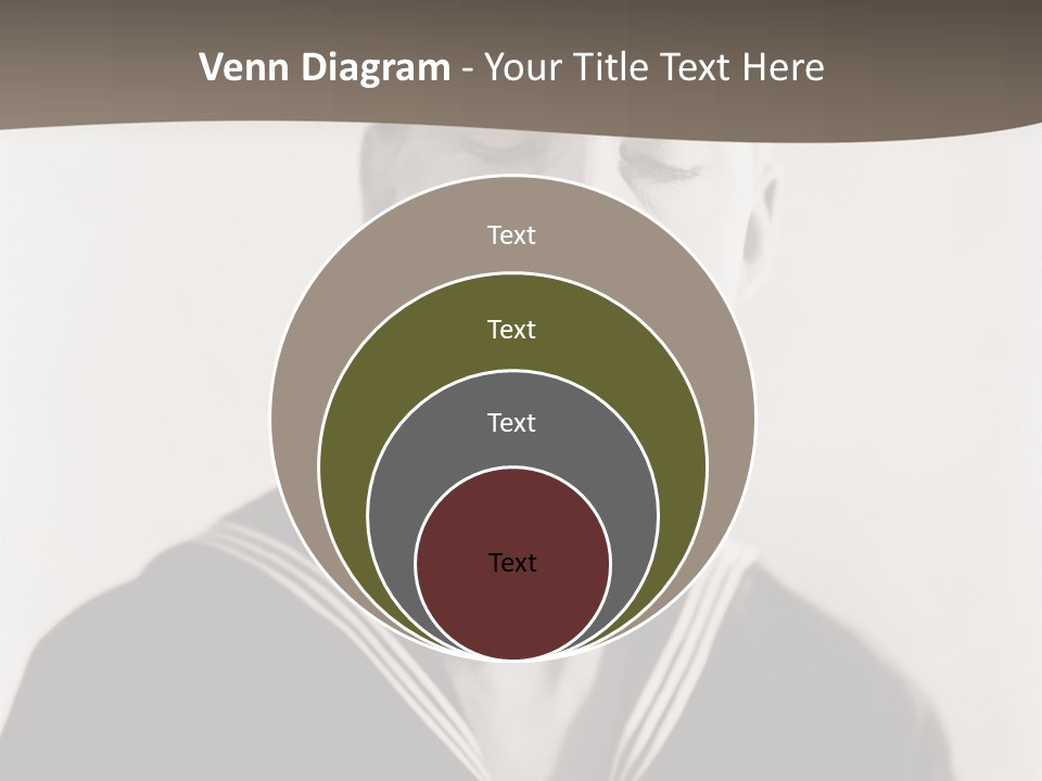 A Black And White Photo Of A Sailor Making A Funny Face PowerPoint Template