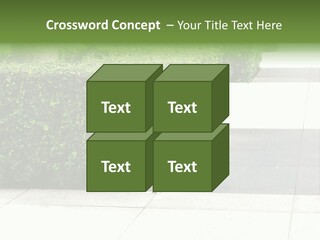 A Row Of Hedges On A Sidewalk In Front Of A Building PowerPoint Template