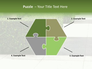 A Row Of Hedges On A Sidewalk In Front Of A Building PowerPoint Template