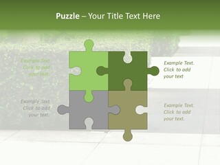 A Row Of Hedges On A Sidewalk In Front Of A Building PowerPoint Template