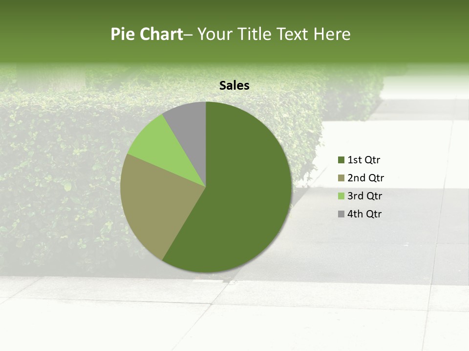 A Row Of Hedges On A Sidewalk In Front Of A Building PowerPoint Template