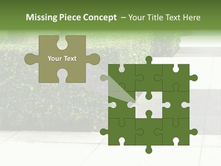 A Row Of Hedges On A Sidewalk In Front Of A Building PowerPoint Template