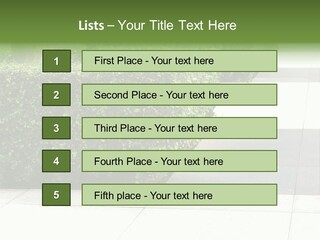 A Row Of Hedges On A Sidewalk In Front Of A Building PowerPoint Template