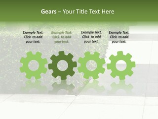 A Row Of Hedges On A Sidewalk In Front Of A Building PowerPoint Template