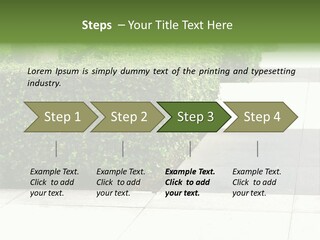 A Row Of Hedges On A Sidewalk In Front Of A Building PowerPoint Template