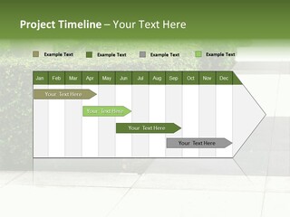 A Row Of Hedges On A Sidewalk In Front Of A Building PowerPoint Template