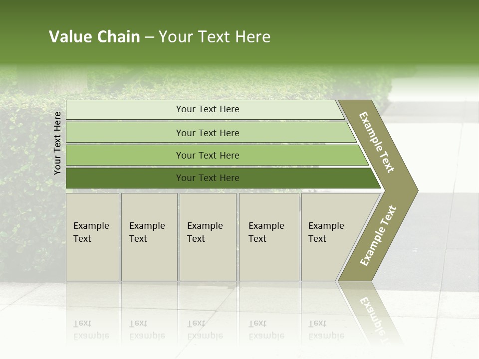A Row Of Hedges On A Sidewalk In Front Of A Building PowerPoint Template