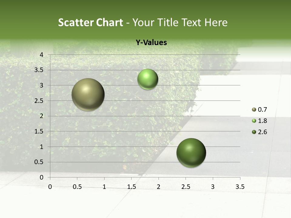 A Row Of Hedges On A Sidewalk In Front Of A Building PowerPoint Template