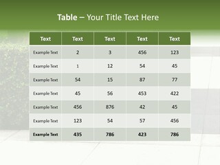 A Row Of Hedges On A Sidewalk In Front Of A Building PowerPoint Template