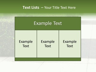 A Row Of Hedges On A Sidewalk In Front Of A Building PowerPoint Template