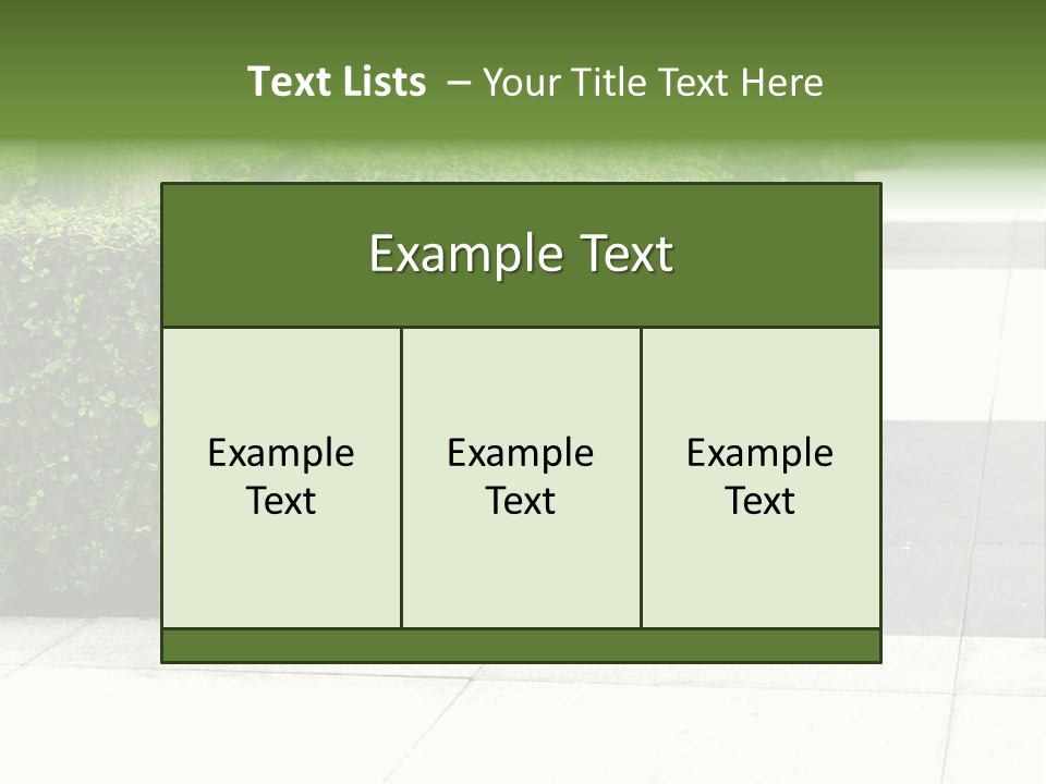 A Row Of Hedges On A Sidewalk In Front Of A Building PowerPoint Template