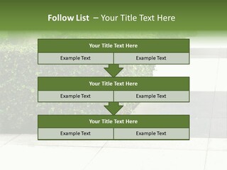 A Row Of Hedges On A Sidewalk In Front Of A Building PowerPoint Template