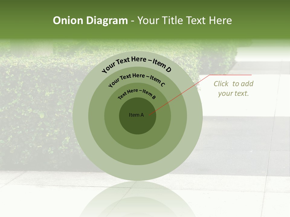 A Row Of Hedges On A Sidewalk In Front Of A Building PowerPoint Template