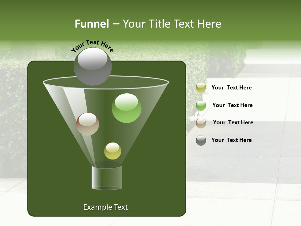 A Row Of Hedges On A Sidewalk In Front Of A Building PowerPoint Template