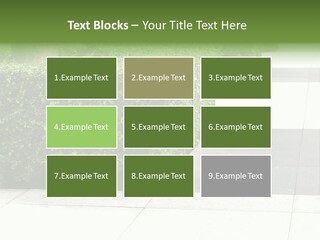 A Row Of Hedges On A Sidewalk In Front Of A Building PowerPoint Template