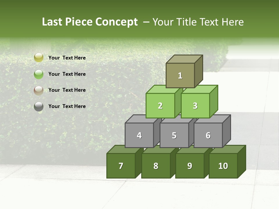 A Row Of Hedges On A Sidewalk In Front Of A Building PowerPoint Template