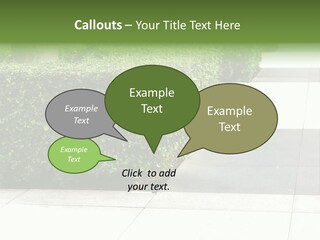 A Row Of Hedges On A Sidewalk In Front Of A Building PowerPoint Template