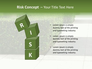 A Row Of Hedges On A Sidewalk In Front Of A Building PowerPoint Template