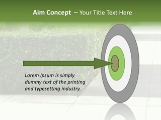 A Row Of Hedges On A Sidewalk In Front Of A Building PowerPoint Template