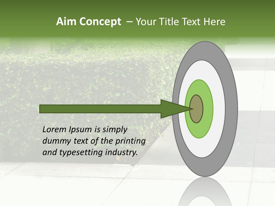 A Row Of Hedges On A Sidewalk In Front Of A Building PowerPoint Template