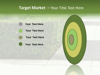 A Row Of Hedges On A Sidewalk In Front Of A Building PowerPoint Template