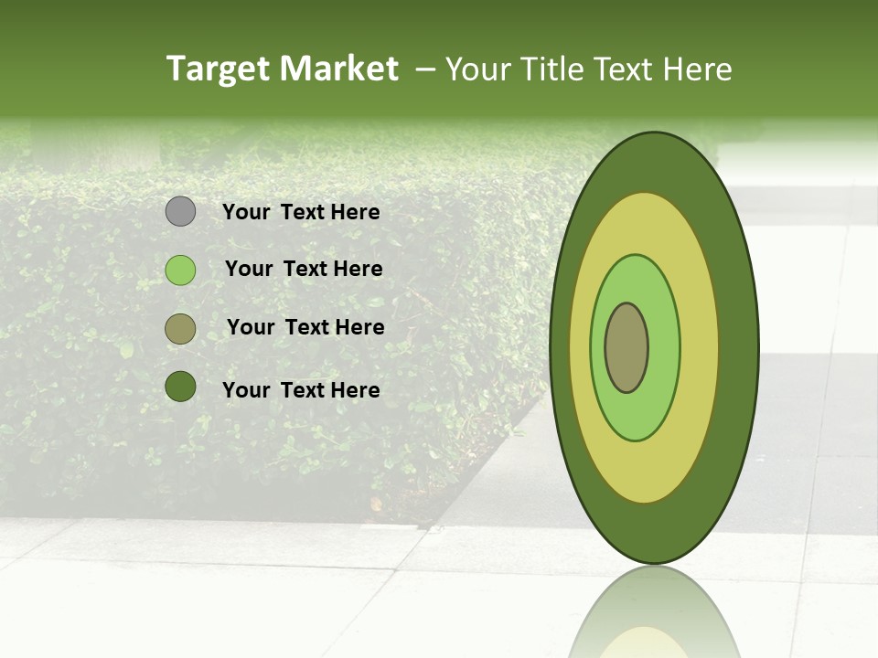 A Row Of Hedges On A Sidewalk In Front Of A Building PowerPoint Template