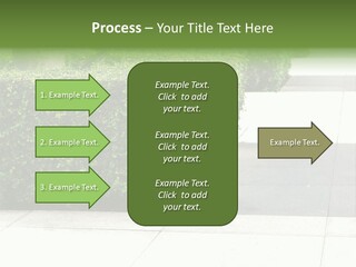 A Row Of Hedges On A Sidewalk In Front Of A Building PowerPoint Template
