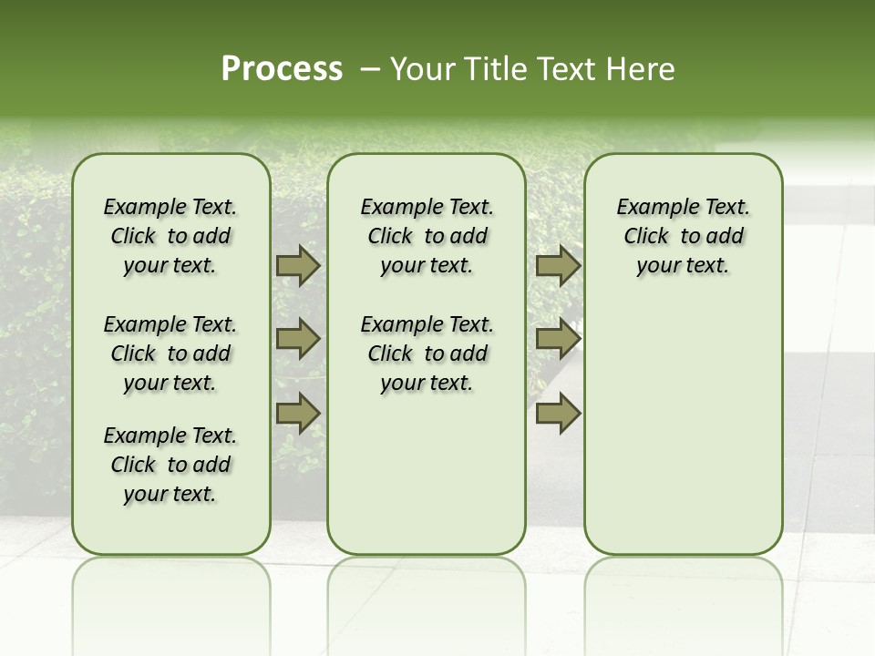 A Row Of Hedges On A Sidewalk In Front Of A Building PowerPoint Template