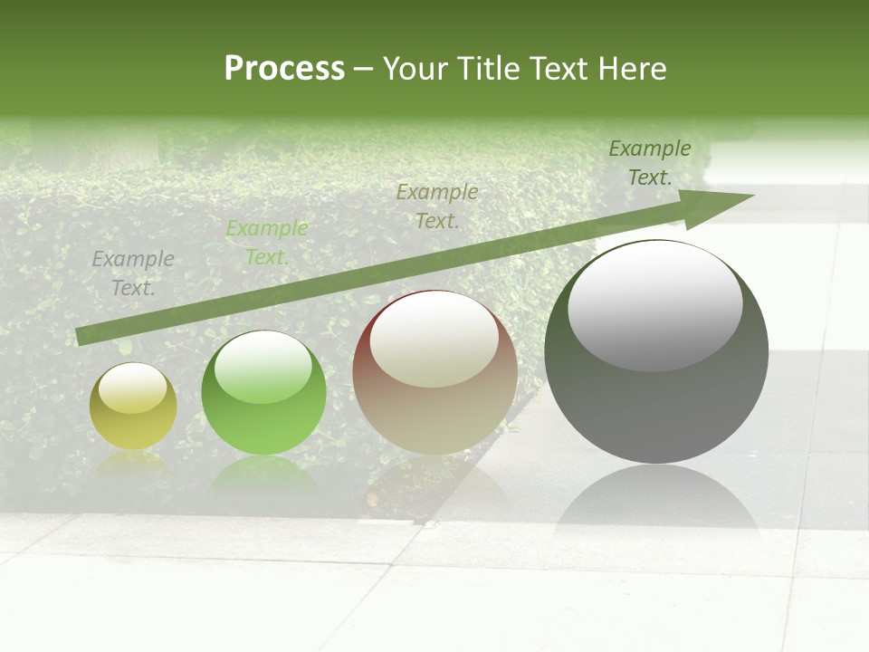 A Row Of Hedges On A Sidewalk In Front Of A Building PowerPoint Template