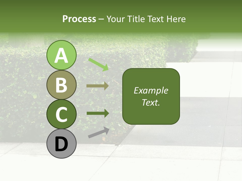 A Row Of Hedges On A Sidewalk In Front Of A Building PowerPoint Template