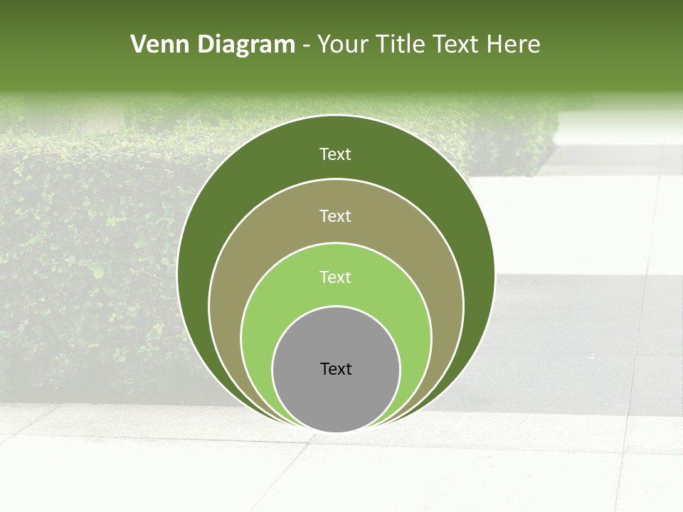 A Row Of Hedges On A Sidewalk In Front Of A Building PowerPoint Template
