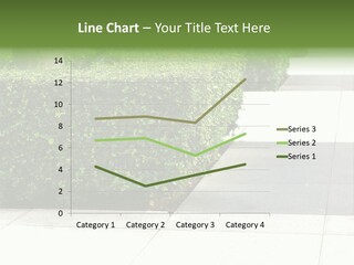 A Row Of Hedges On A Sidewalk In Front Of A Building PowerPoint Template