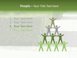 A Row Of Hedges On A Sidewalk In Front Of A Building PowerPoint Template
