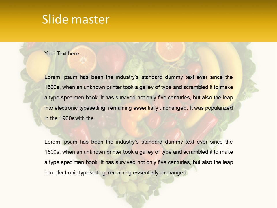 Set Of Fruits PowerPoint Template