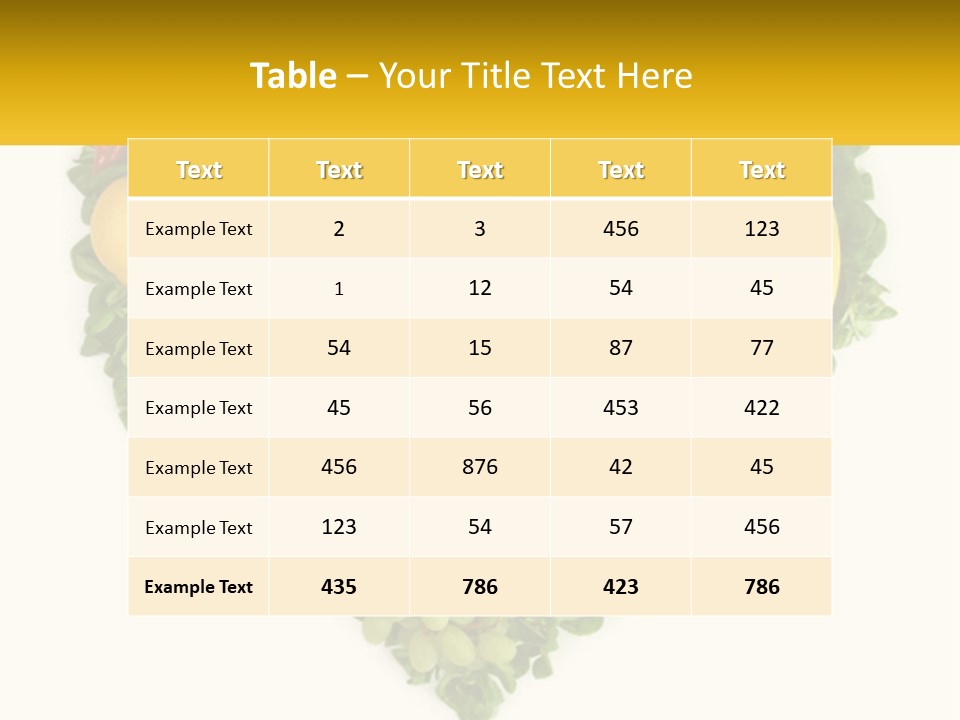 Set Of Fruits PowerPoint Template