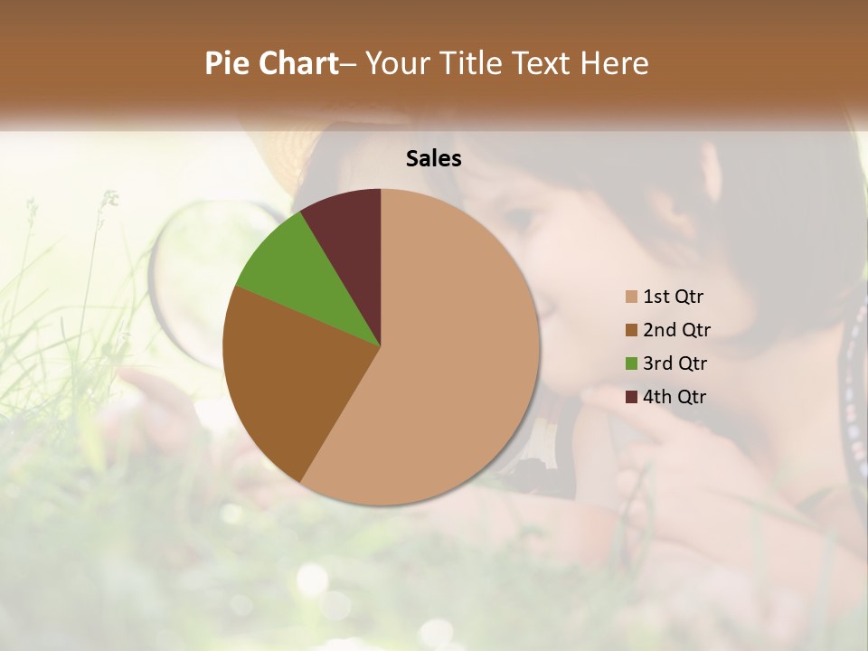 Two Children Looking At Each Other Through A Magnifying Glass PowerPoint Template