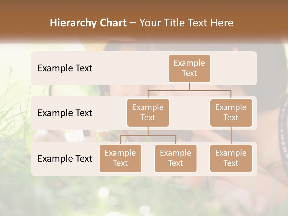 Two Children Looking At Each Other Through A Magnifying Glass PowerPoint Template