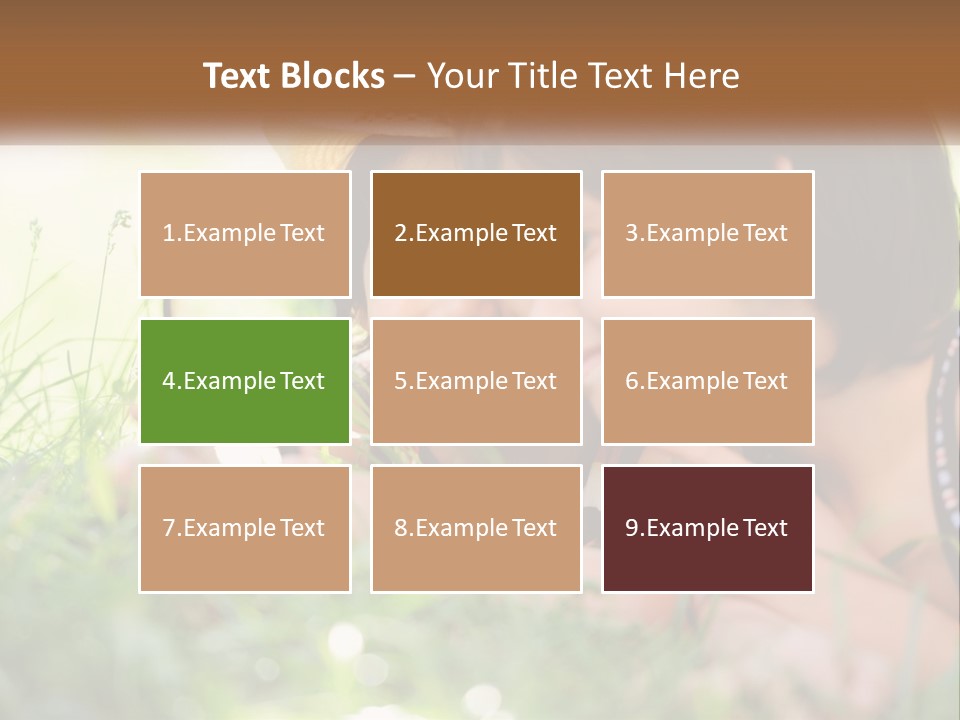 Two Children Looking At Each Other Through A Magnifying Glass PowerPoint Template