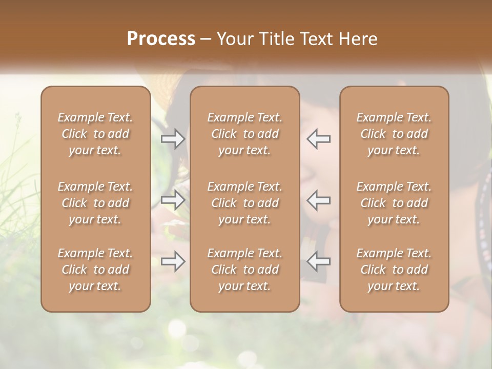 Two Children Looking At Each Other Through A Magnifying Glass PowerPoint Template