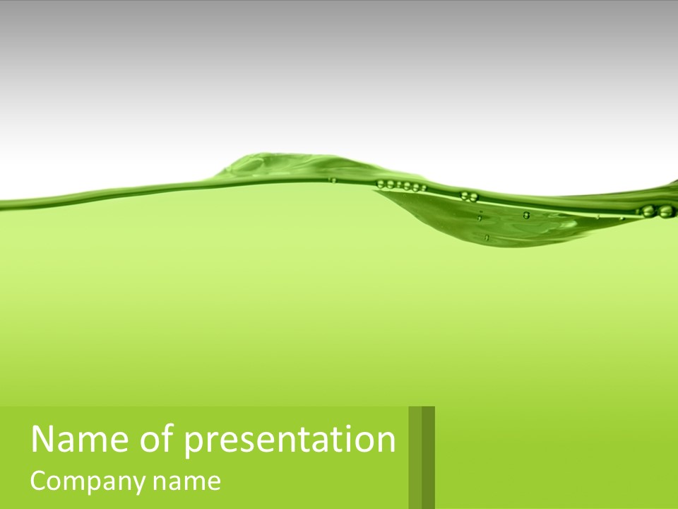 A Green Water Powerpoint Presentation PowerPoint Template