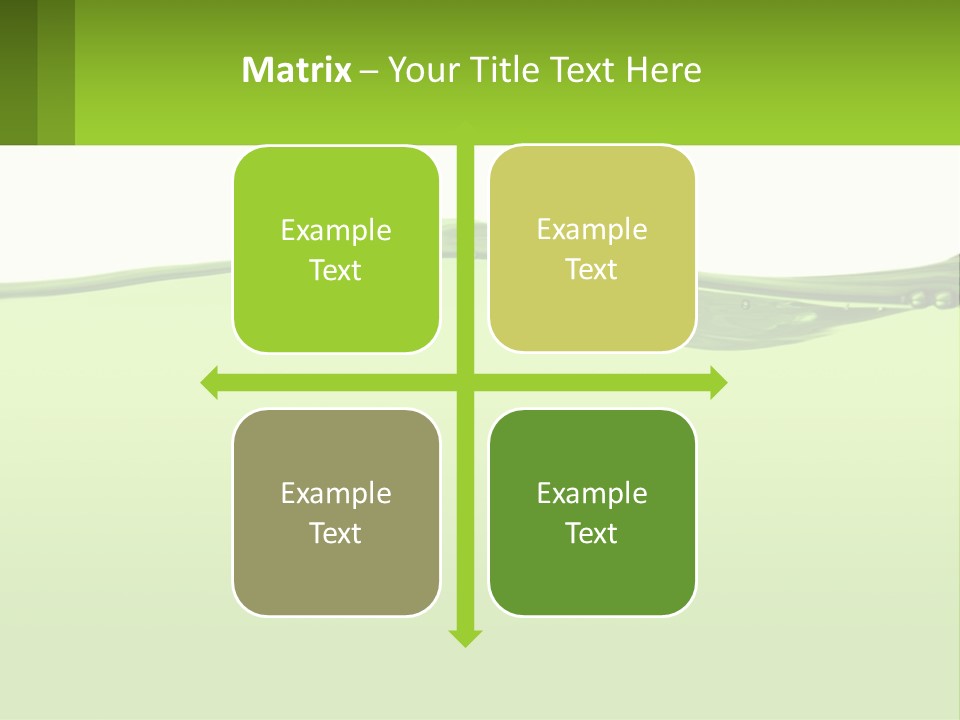 A Green Water Powerpoint Presentation PowerPoint Template