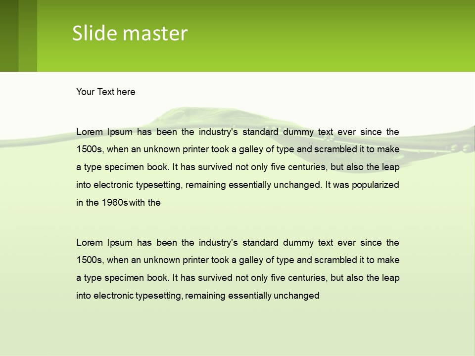 A Green Water Powerpoint Presentation PowerPoint Template