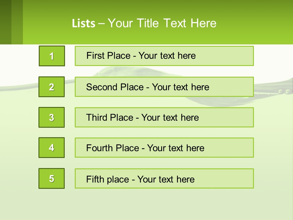 A Green Water Powerpoint Presentation PowerPoint Template
