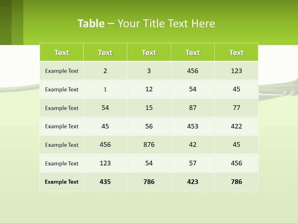 A Green Water Powerpoint Presentation PowerPoint Template