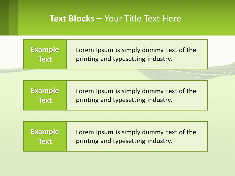 A Green Water Powerpoint Presentation PowerPoint Template