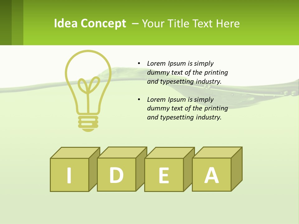 A Green Water Powerpoint Presentation PowerPoint Template