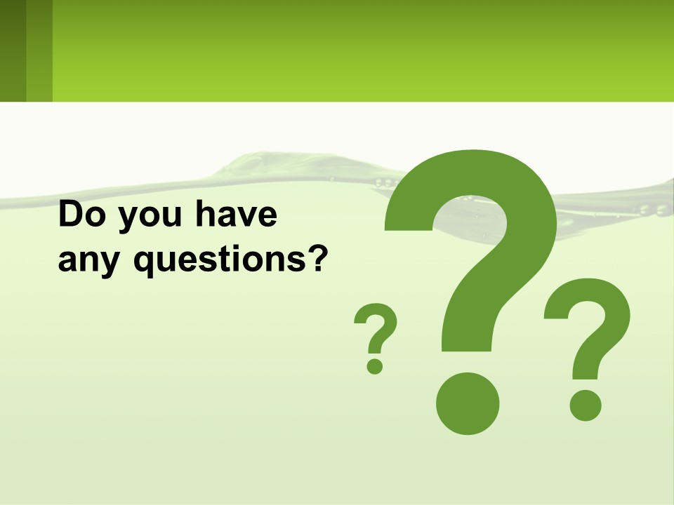 A Green Water Powerpoint Presentation PowerPoint Template