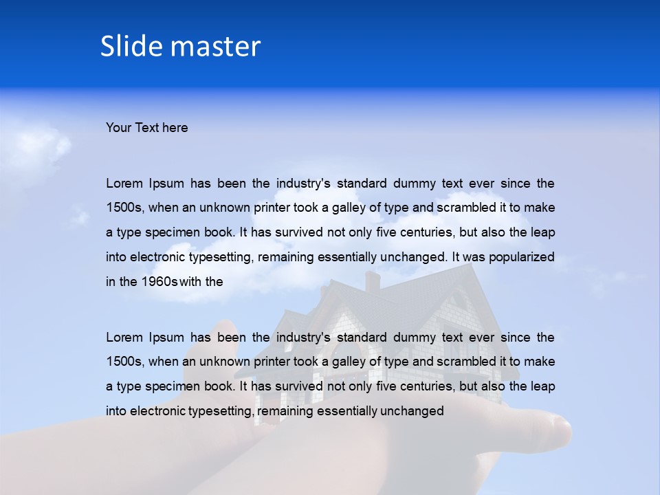 A Person Holding A House In Their Hand PowerPoint Template