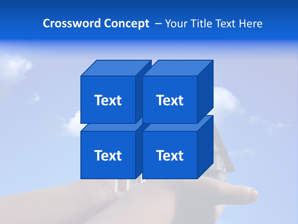 A Person Holding A House In Their Hand PowerPoint Template