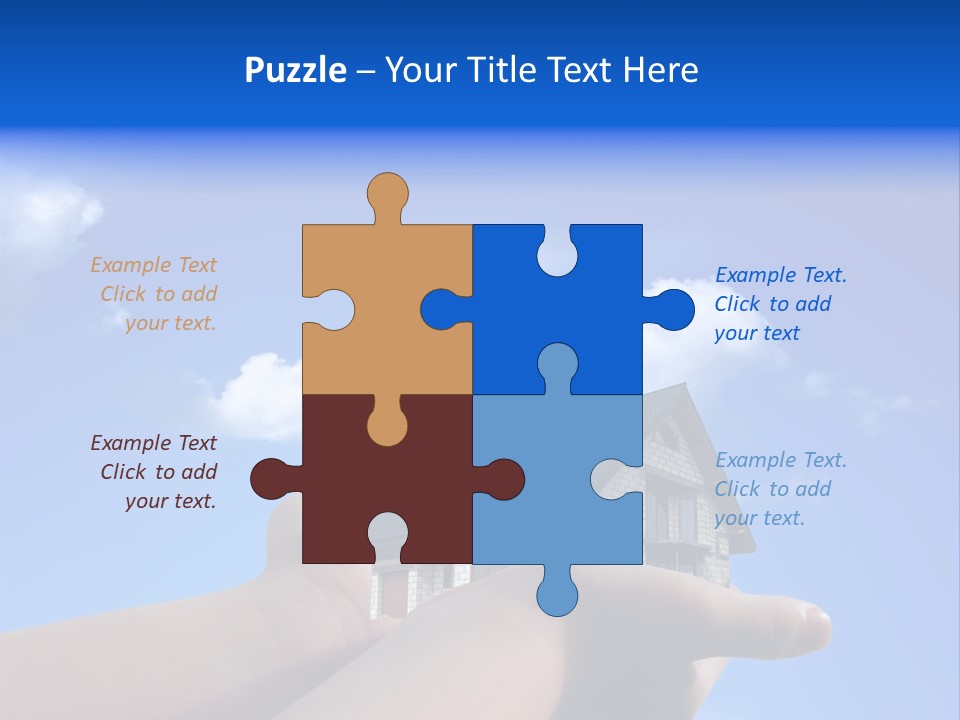 A Person Holding A House In Their Hand PowerPoint Template